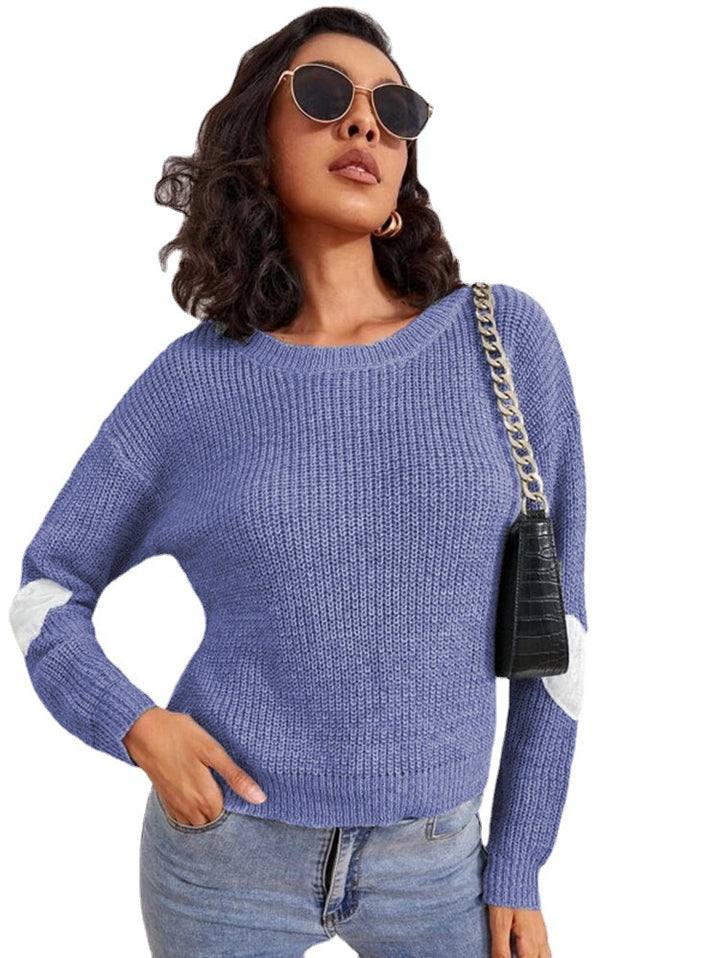 Damen Strickpullover mit modernem Design und dekorativen Elementen Drune