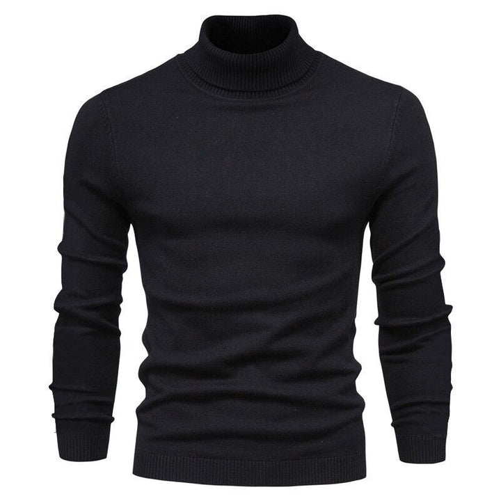 Herren nan schmal geschnittener Rollkragenpullover aus Merino-Baumwollmix mit hohem Kragen Drune