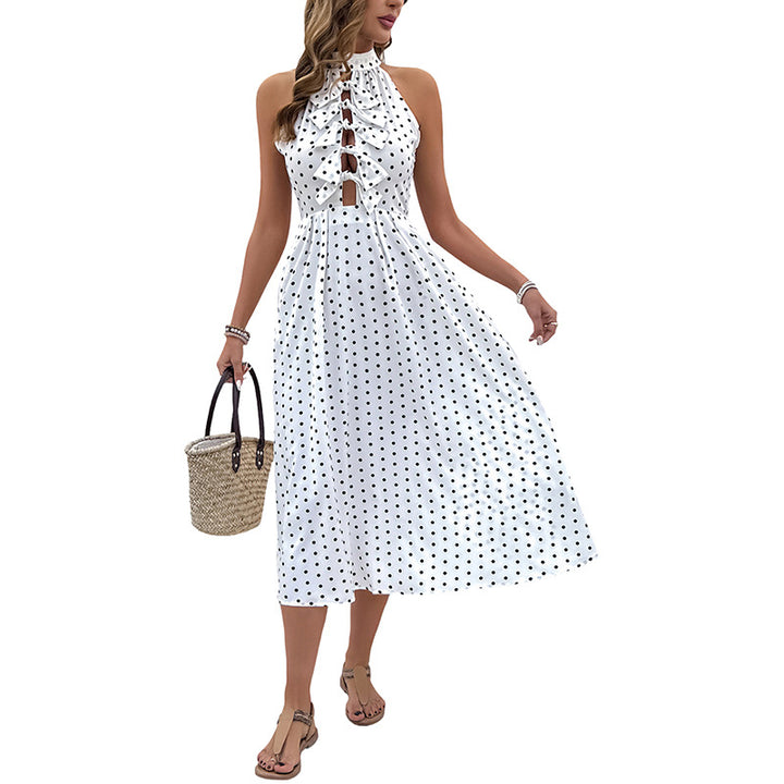 Damen Maxikleid mit raffiniertem Rüschendetail und Knopfleiste Drune