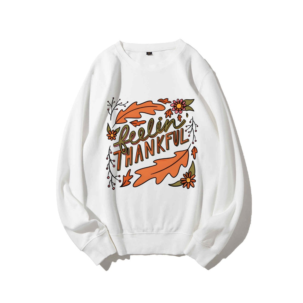 Damen Sweatshirt mit buntem Herbstmotiv und inspirierendem Schriftzug Drune