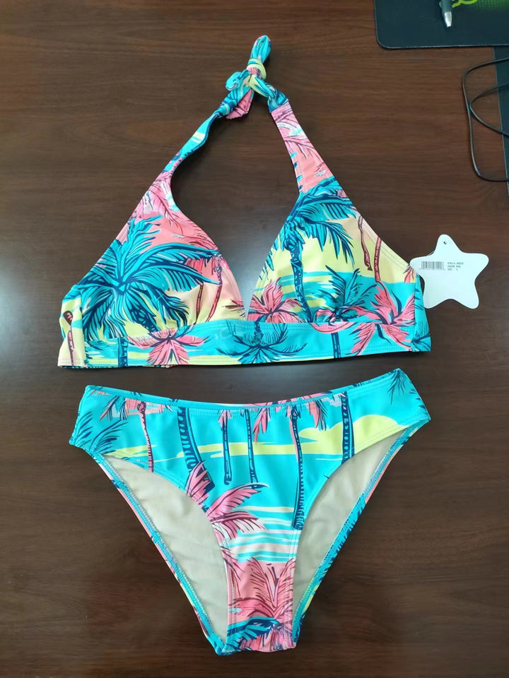 Damen Triangel-Bikini mit kreativem Knotendesign Drune