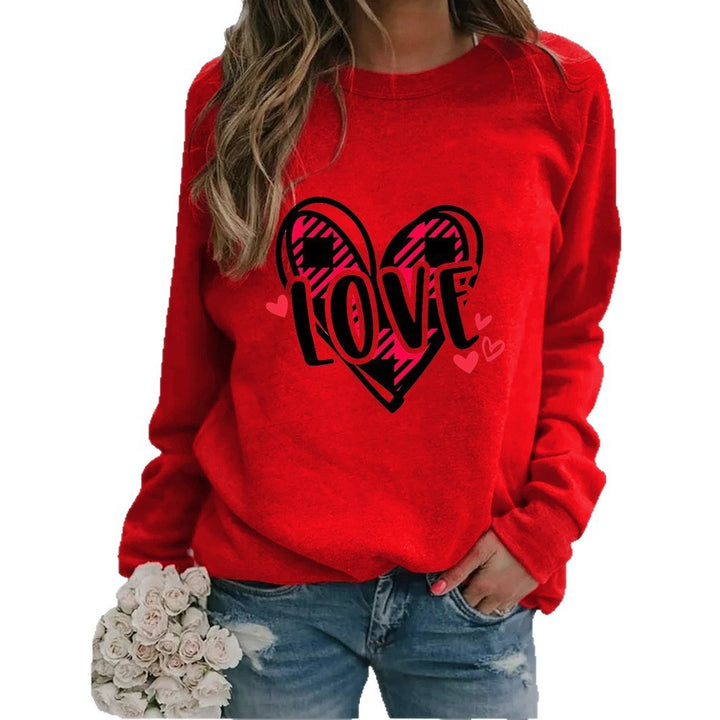 Damen Sweatshirt mit kreativem Herzdesign und lässigem Schnitt Drune