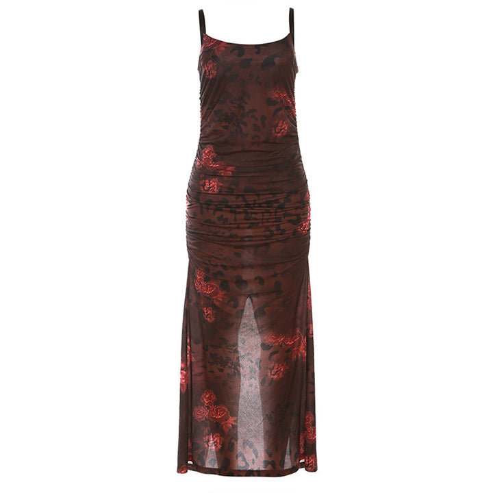 Damen Wickelkleid mit raffinierten Rüschendetails und eleganter Transparenz Drune