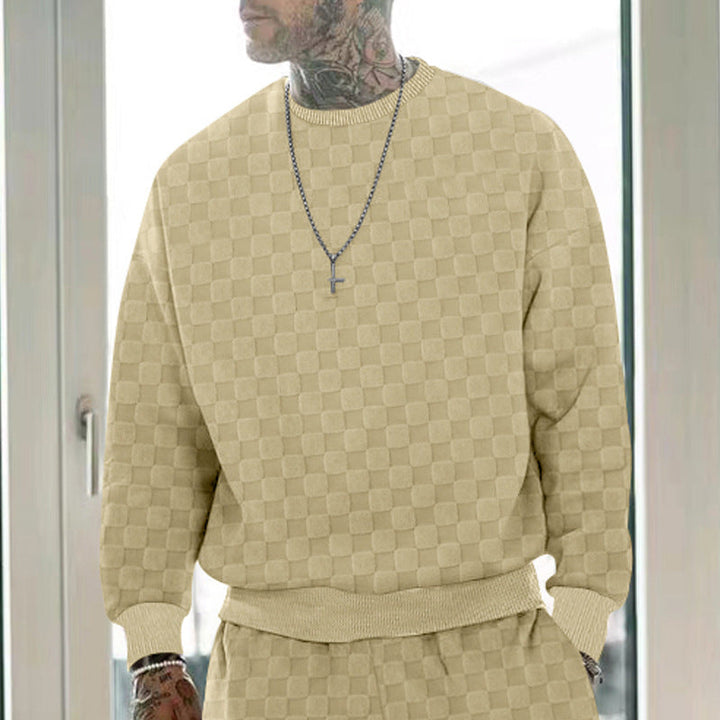Herren lässiger oversized Sweatshirt mit strukturiertem Design Drune