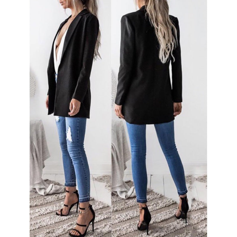 Damen Blazer mit élégantem Schnitt und langem Revers Drune