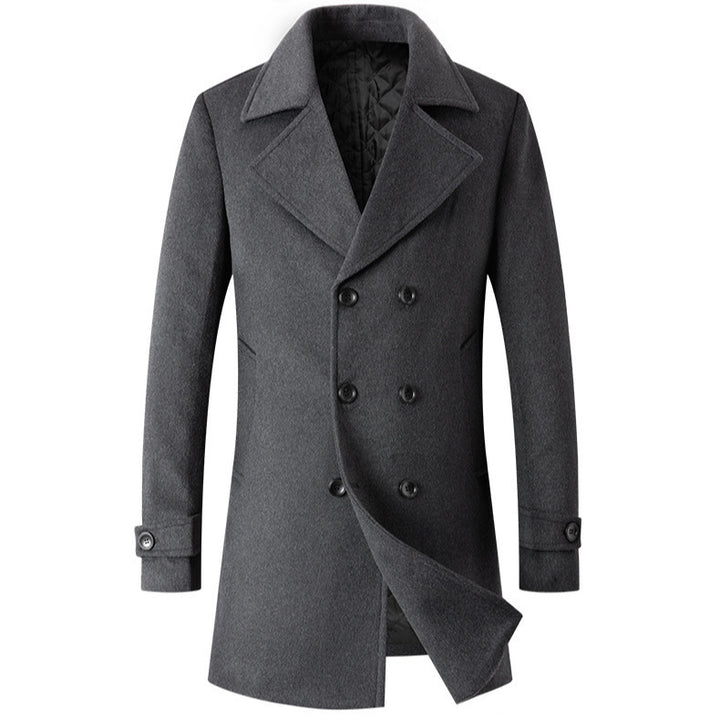 Herren eleganter, taillierter Wollmantel Drune