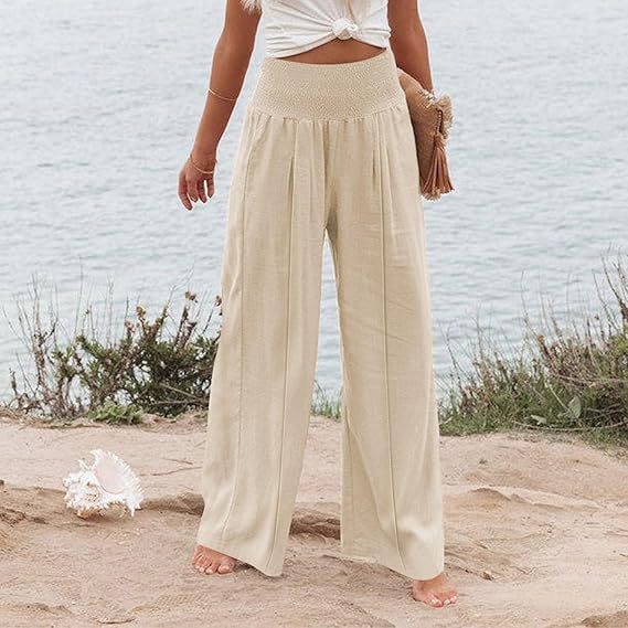 Damen Elegante und luftige Palazzohose Drune