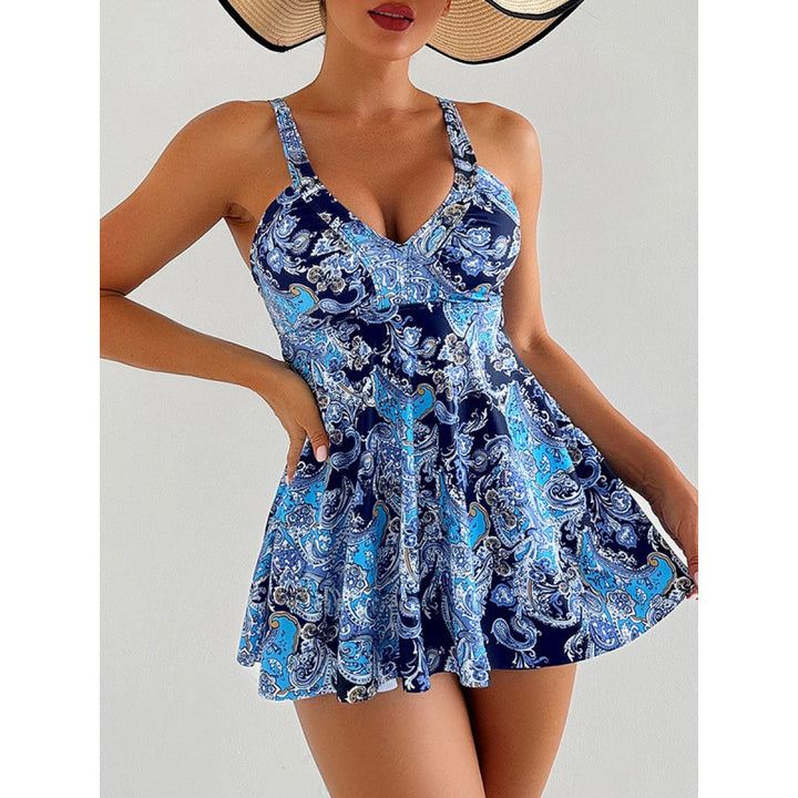 Damen Badeanzug-Kleid mit elegantem Paisleymuster Drune