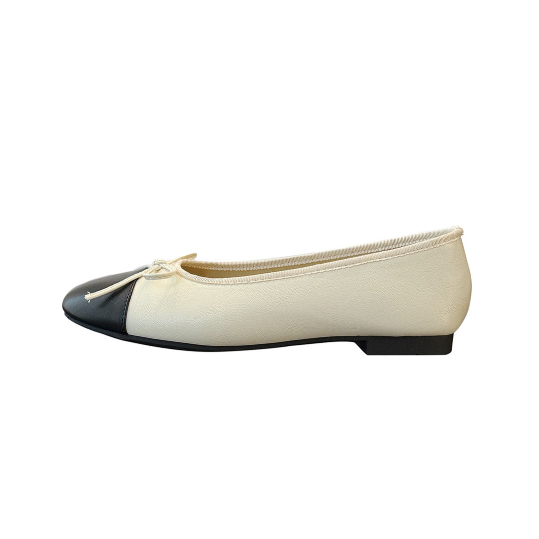 Damen Ballerinas mit modischem Schleifen-Detail und eleganter Farbkontrast Drune