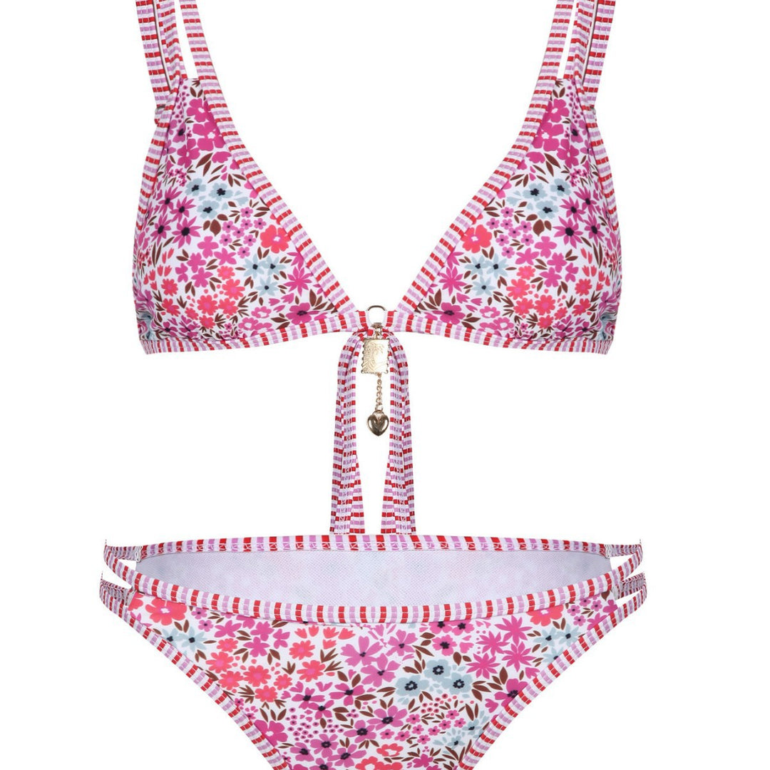 Damen Bikini-Set mit floralem Muster und verstellbaren Trägern Drune
