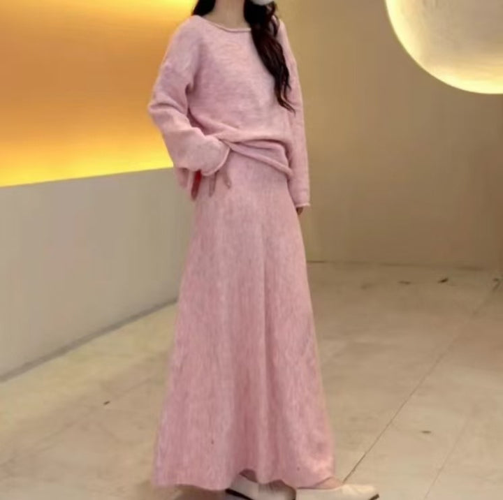 Damen lässiges Strickkleid mit schickem Off-Shoulder Design und weichem Material Drune