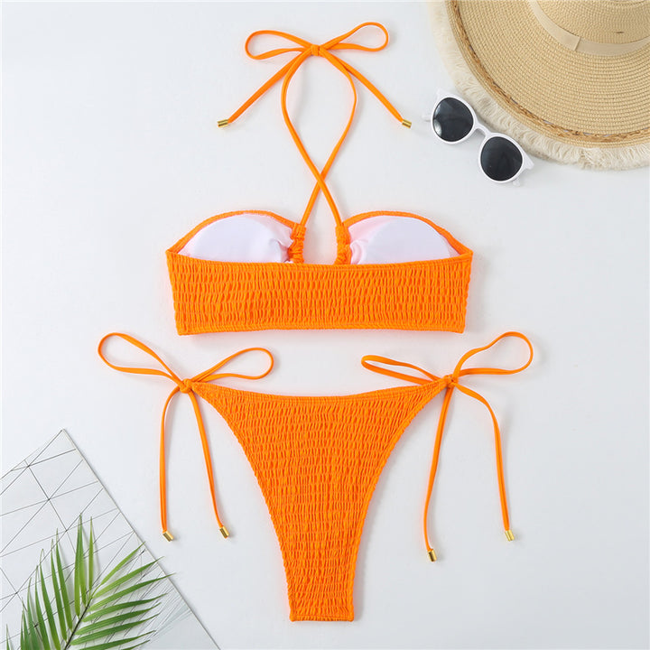 Damen Bandeau-Bikini mit modischem Rüschen-Design und innovativer Schnittführung Drune