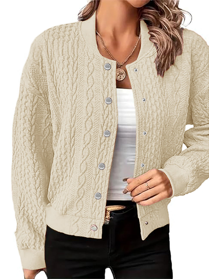 Damen Strickjacke mit strukturierter Oberfläche und Knopfverschluss Drune