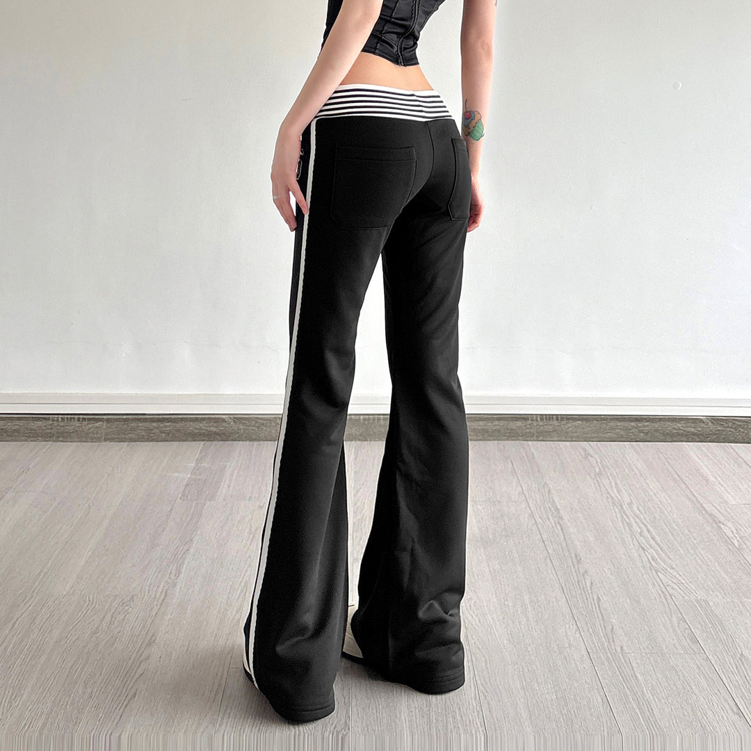 Damen Flared Jogginghose mit seitlichen Streifen Drune