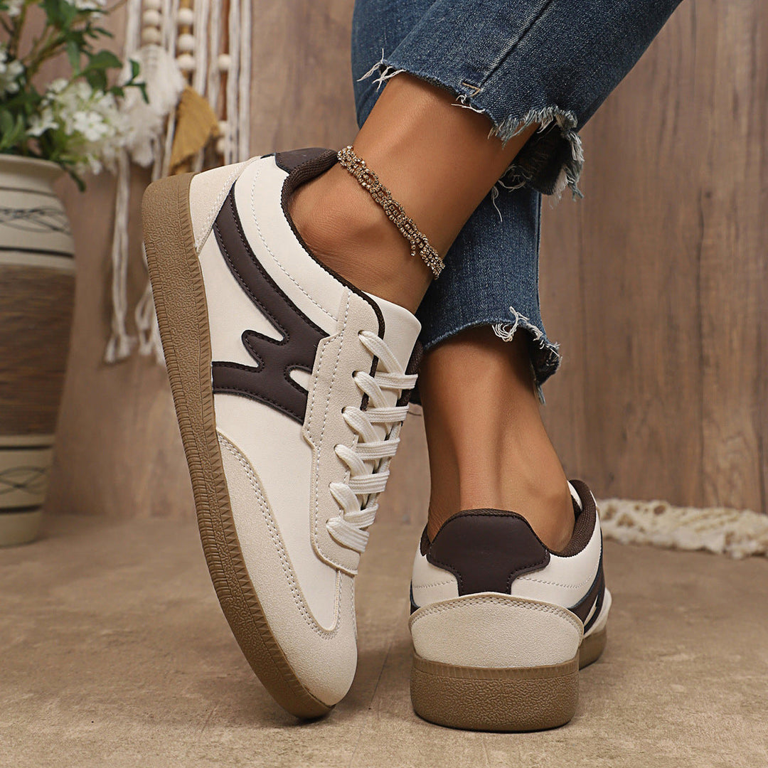 Damen Modische Freizeitsneaker mit atmungsaktiver Obermaterialstruktur und rutschfester Sohle Drune