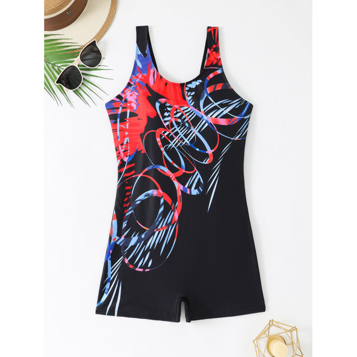 Damen Sportlicher Badeanzug mit trendigem Grafikdesign Drune