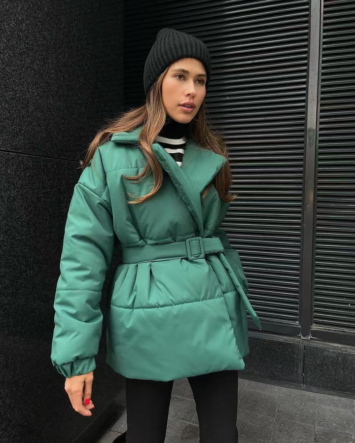 Drune | Taille Baumwolle V-Ausschnitt Pufferjacke