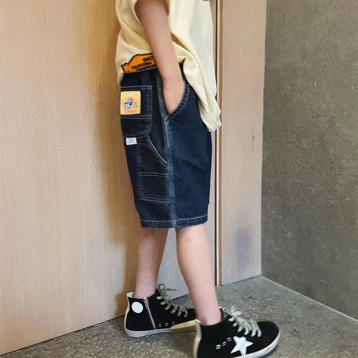 Jungen Denim Cargo-Shorts mit praktischen Taschen Drune