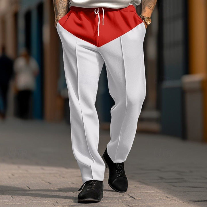 Herren Sportliche Jogginghose mit Kontrastdetails und verstellbarem Kordelzug Drune