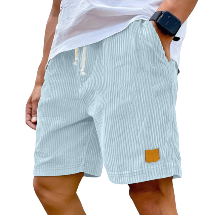 Herren nan Feincord-Shorts mit elastischem Tunnelzugbund, Kordelzug und tiefen Eingrifftaschen Drune