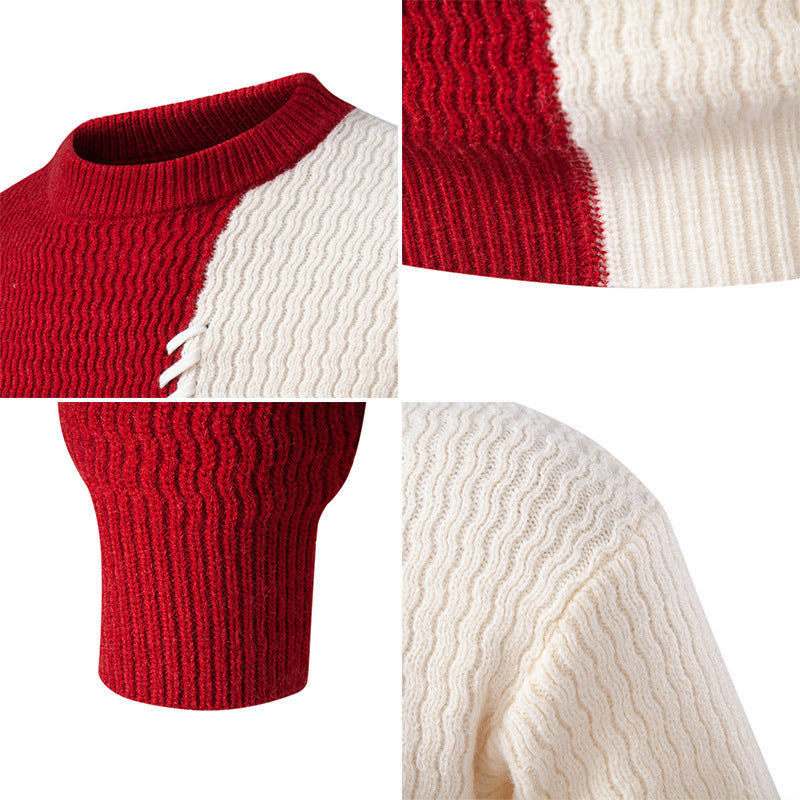 Herren modischer Strickpullover mit innovativen Strukturdetails und einzigartigem Design Drune