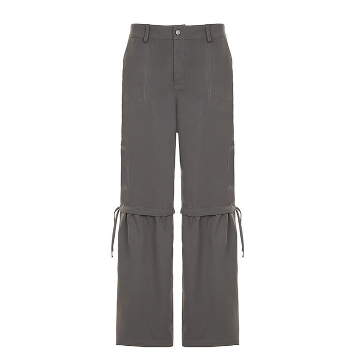 Damen modische Utility-Hose mit verstellbarem Saum und praktischen Taschen Drune