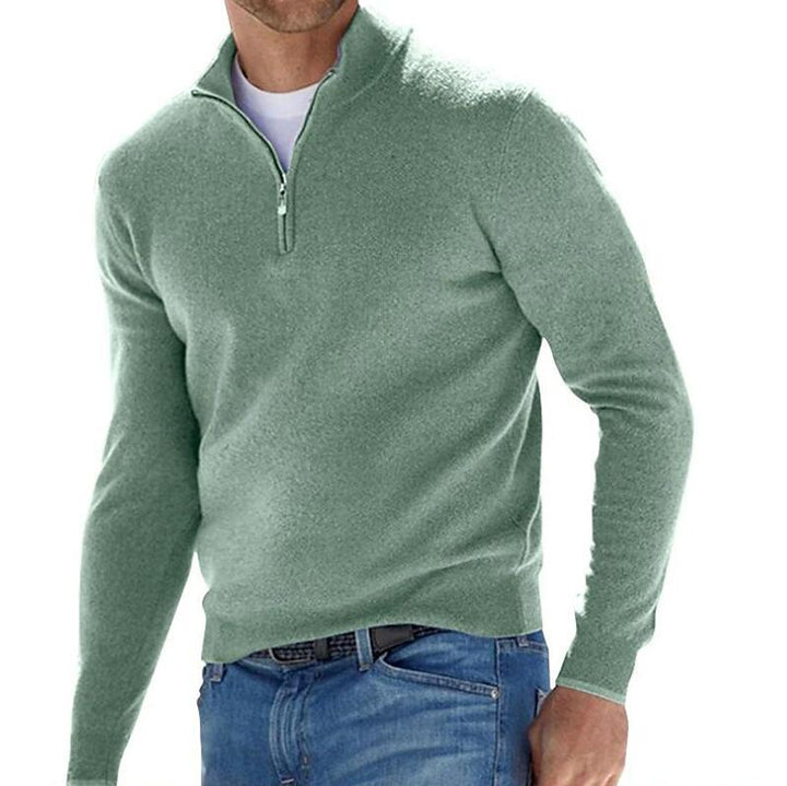 Drune | Feinstrick Wollmischung Slim Fit Reißverschluss Im Kragen