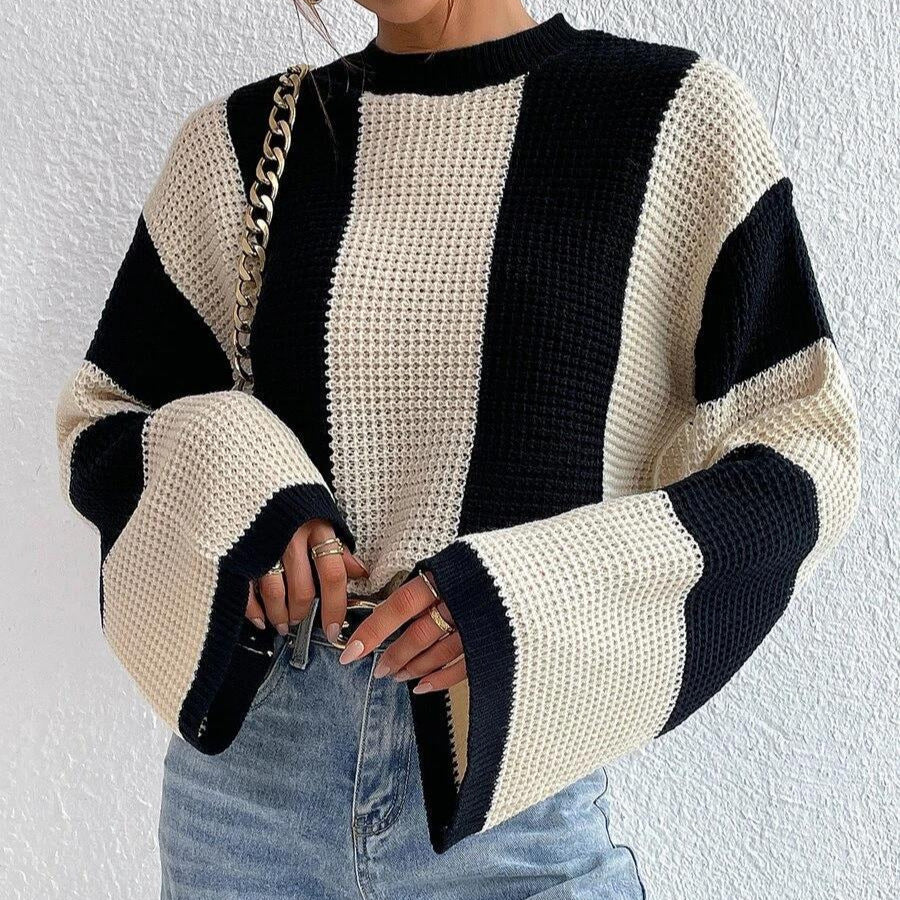 Damen Strickpullover mit oversized Schnitt und atmungsaktivem Design Drune