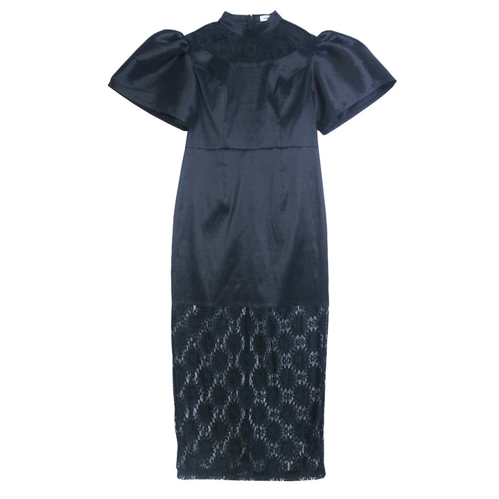 Damen Elegantes Spitze-und-Satin Abendkleid Drune
