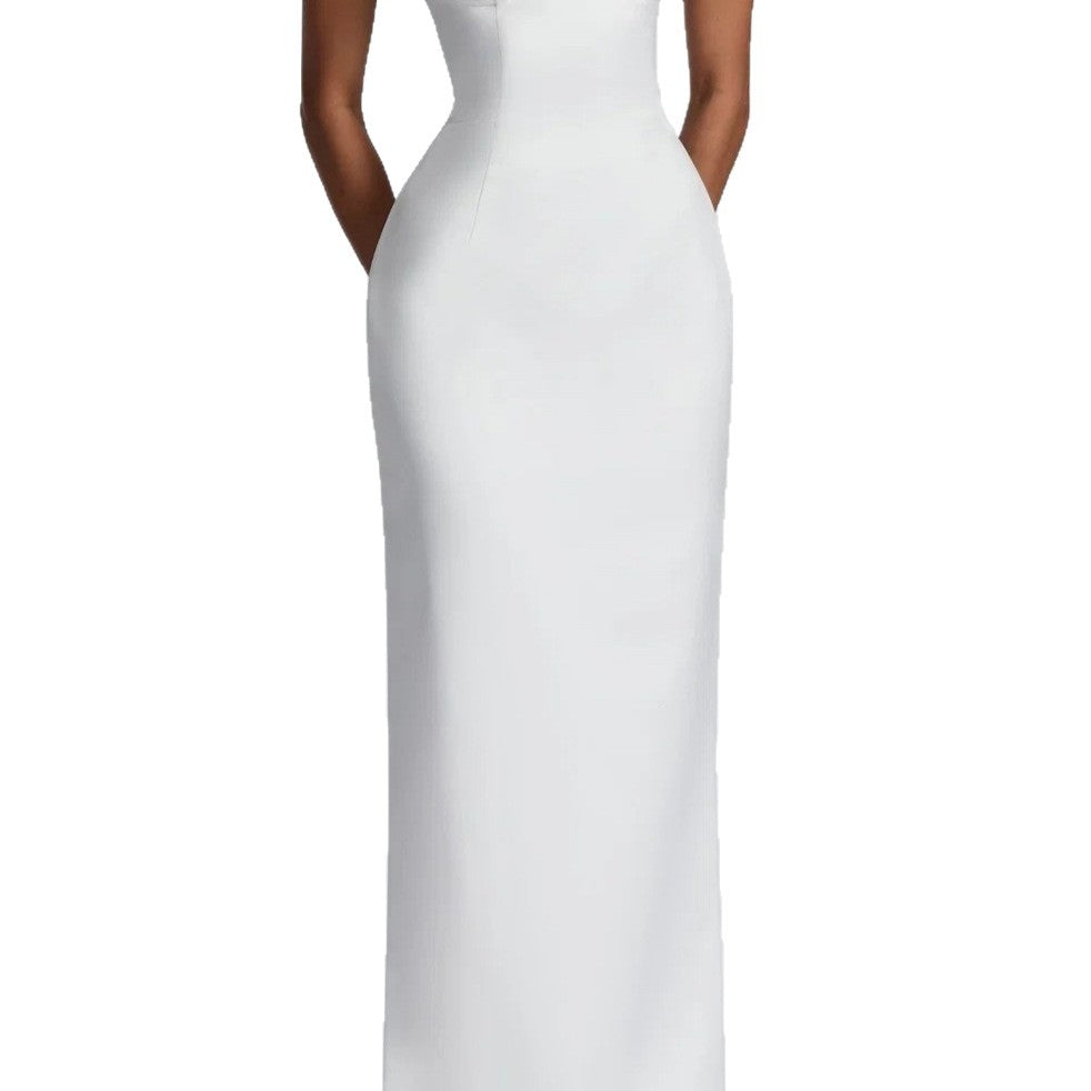 Damen Elegantes langes Hochzeitskleid Drune