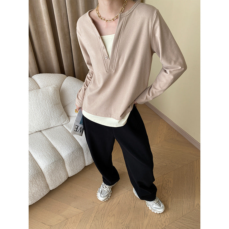 Damen Urbaner Pullover mit Knopfdetails Drune