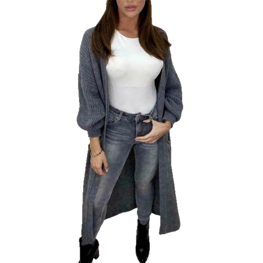 Damen Strickmantel mit tiefen Taschen und modernen Details Drune