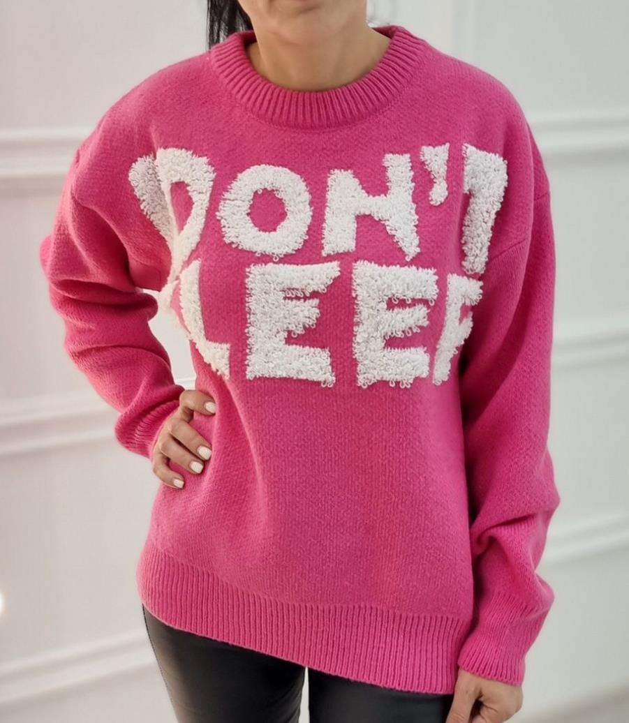 Damen Kuscheliger Statement-Pullover mit Motiv Drune