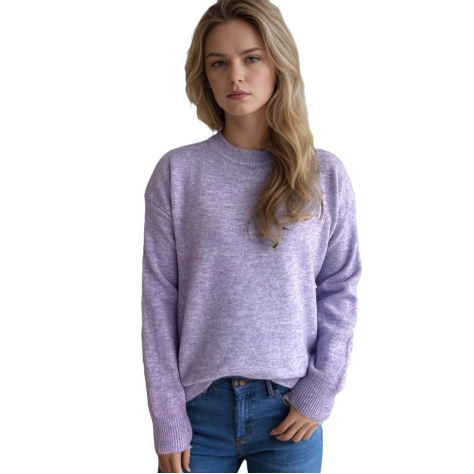 Damen kuscheliger Strickpullover mit modernem Schnitt und lässigen Details Drune