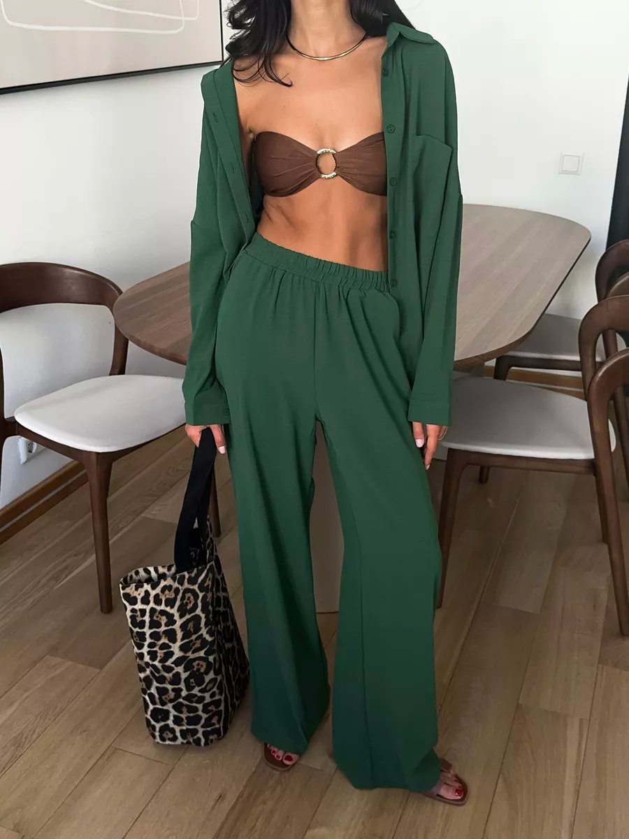 Damen Trendige Hemdbluse mit lockerer Passform Drune