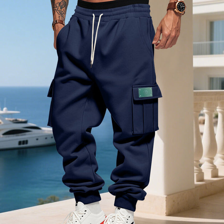 Herren Sportliche Cargo-Hose mit Seitentaschen Drune