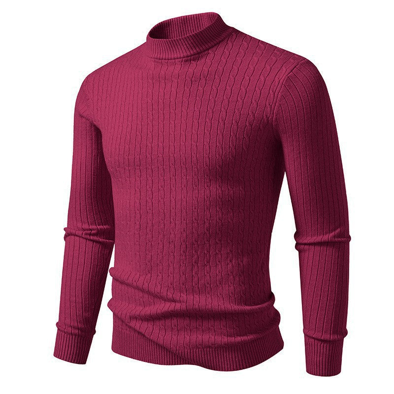 Herren Rollkragenpullover aus strukturiertem Strickmaterial Drune