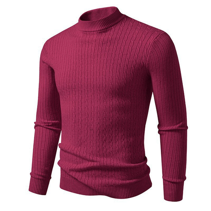 Herren Rollkragenpullover aus strukturiertem Strickmaterial Drune