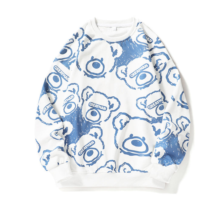 Herren lässiger Sweatshirt mit kreativem Tiermotiv Drune