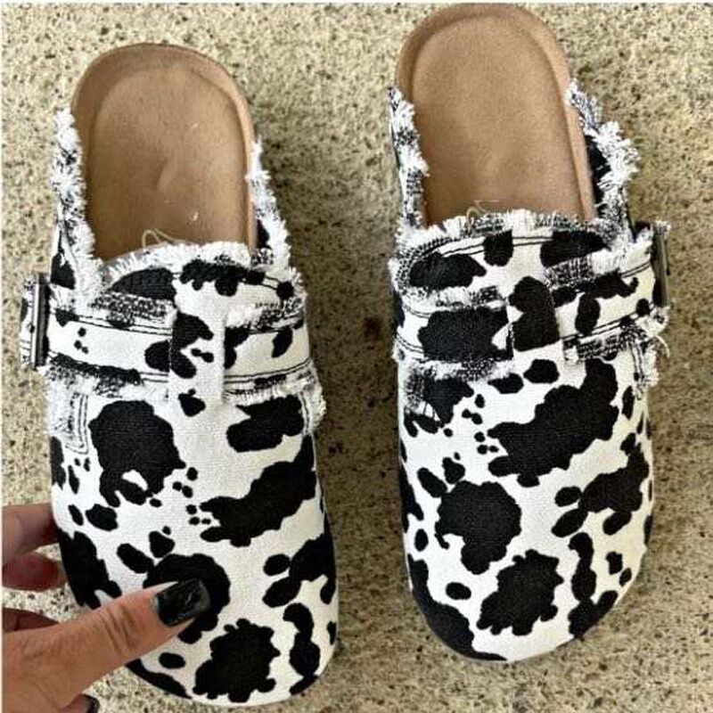 Damen Clogs mit lässigem Camouflage-Design und weichem Fußbett Drune