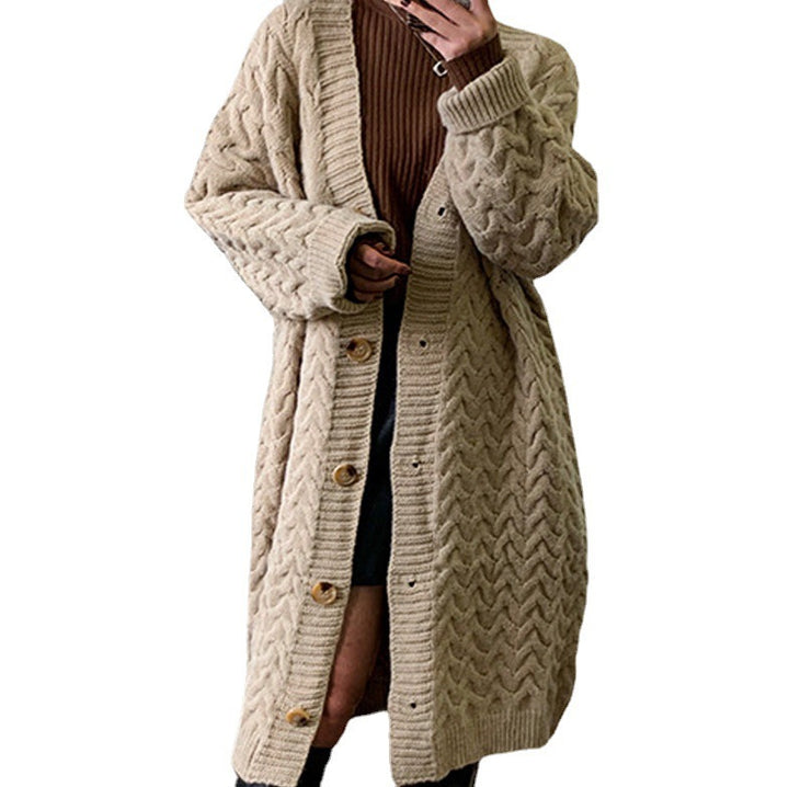 Damen Strickcardigan mit voluminösem Zopfdesign und praktischen Knopfverschlüssen Drune