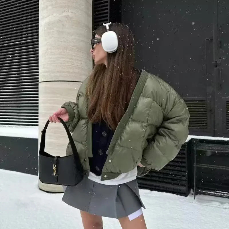 Damen gesteppte Übergangsjacke mit modischem Schnitt und praktischen Taschen Drune