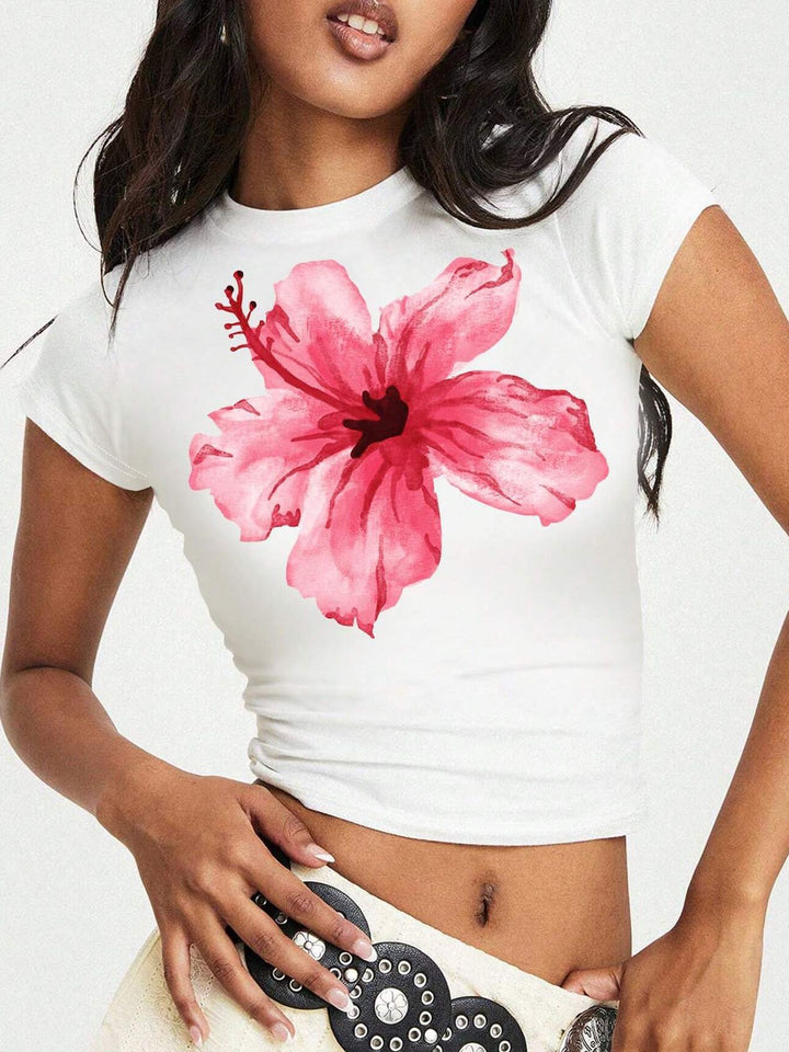 Damen Crop-Top mit auffälligem Schriftzug Drune