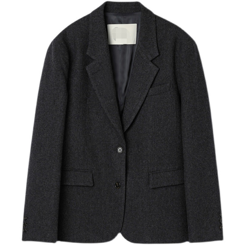 Damen eleganter Kastenblazer aus hochwertigem Stoff Drune