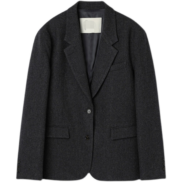 Damen eleganter Kastenblazer aus hochwertigem Stoff Drune