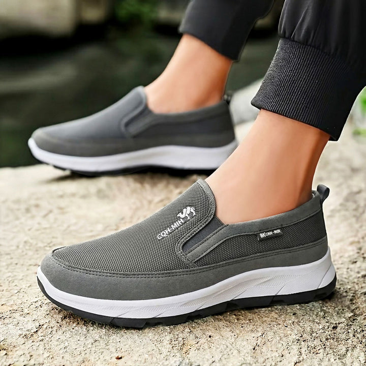 Herren nan gepolsterter Slip-On Komfort-Sneaker mit elastischem Einstieg, stoßdämpfender EVA-Plateausohle und herausnehmbarem Komfortfußbett Drune