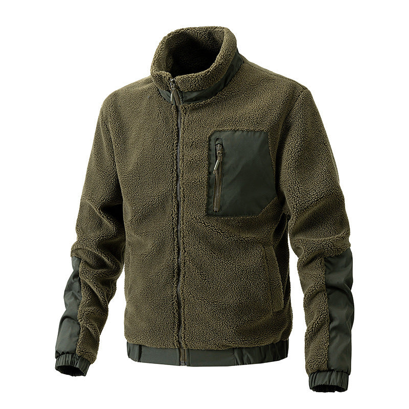 Herren Fleecejacke mit hochgeschlossenem Kragen und seitlichen Reißverschlusstaschen Drune