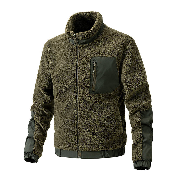 Herren Fleecejacke mit hochgeschlossenem Kragen und seitlichen Reißverschlusstaschen Drune