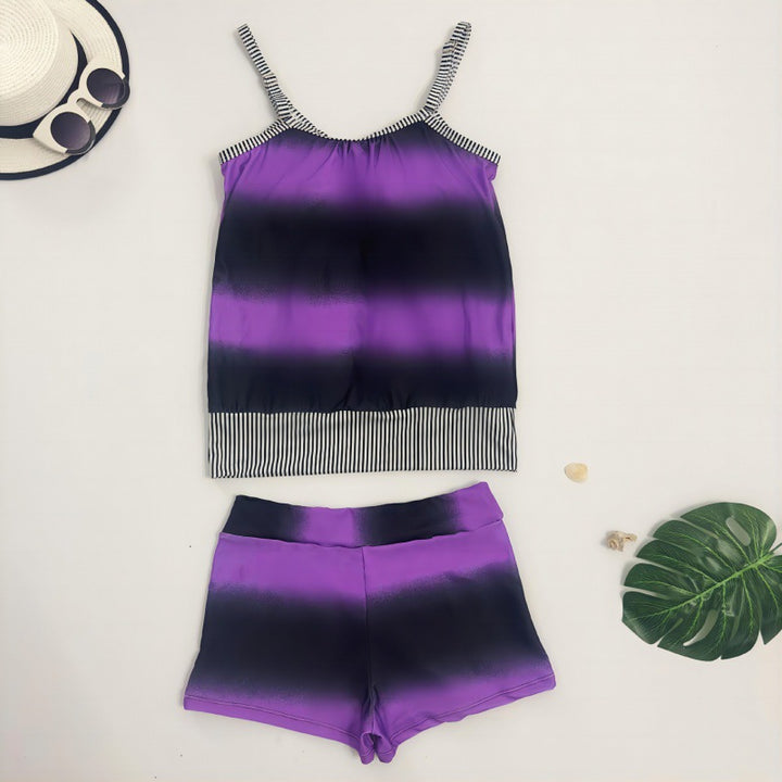 Damen Bikinioberteil mit lässigem Schnitt und kurzen Hosen Drune