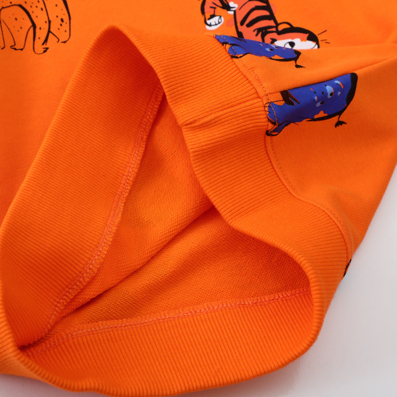 Kinder Sweatshirt mit buntem Tiermotiv Drune